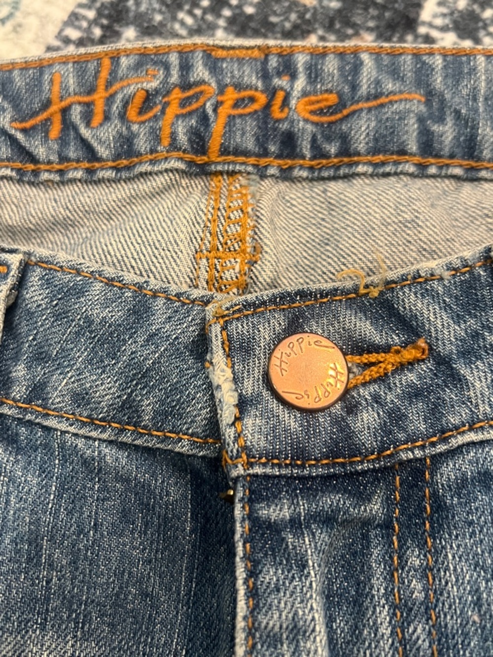 Y2K Hippie Unicorn Embroidered Rare Grunge Jeans - Picture 7 of 10